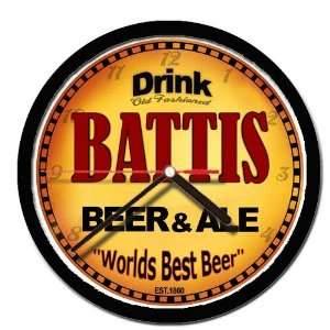  BATTIS beer and ale cerveza wall clock 