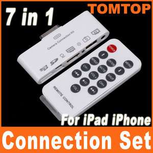   Remote Control For iPad 2 iPhone 4 HDMI AV USB Adapter Camera  