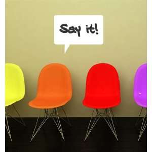  Dry Erase Squared Speech Bubble Reusable Wall Decal 