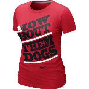   Georgia Bulldogs Womens Red Nike Gridiron T Shirt