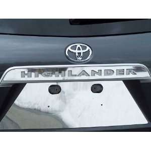  2008   2010 Toyota Highlander 1pc. License Bar w/ Cut Out 
