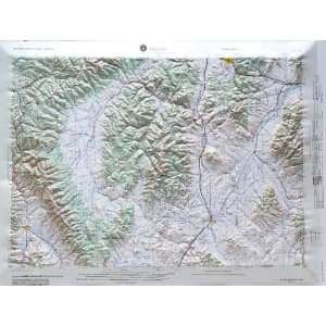 DILLON REGIONAL Raised Relief Map in the states of Idaho and Montana 