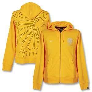  2010 Kaizer Chiefs Full Zip Hooded Top   Yellow Sports 