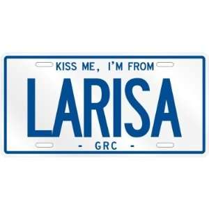  NEW  KISS ME , I AM FROM LARISA  GREECE LICENSE PLATE 