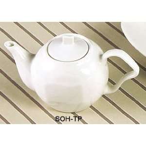 Soho Pattern Bone White 15 Oz. Tea Pot 