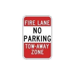  No Parking Fire Lane Tow Away Sign