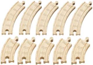 10 PC CURVED TRACK SET (5 Large & 5 Small)   Authentic Thomas Wooden 