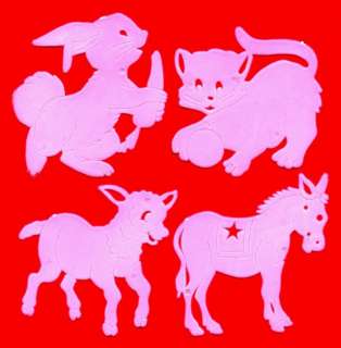 Plastic Animal Tracing Templates Stencils Old Stock  
