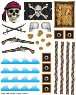 Pinewood Derby Car Pirate Decal  