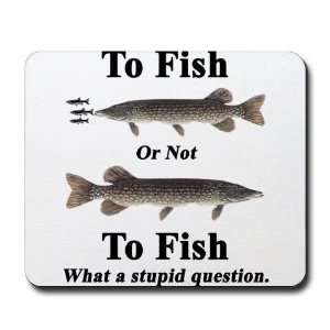  Northern Pike To Fish or Not Beer Mousepad by  