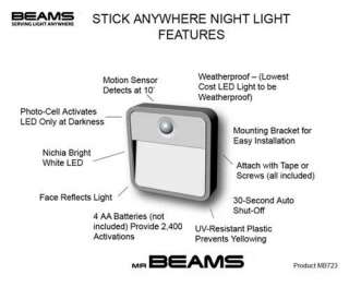  Mr. Beams MB723 Battery Powered Motion Sensing LED Stick 