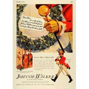  1936 Ad Johnnie Walker Blended Scotch Whisky Christmas 