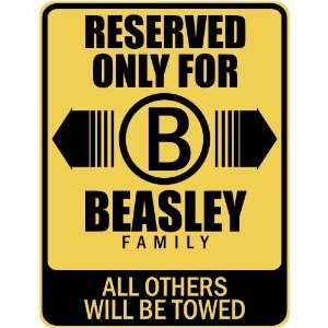   RESERVED ONLY FOR BEASLEY FAMILY  PARKING SIGN