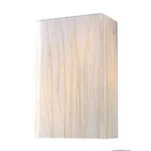 Modern Organics 2 Light Sconce In White Sawgrass Material In Polished 