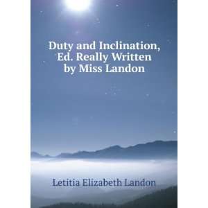   , Ed. Really Written by Miss Landon Letitia Elizabeth Landon Books