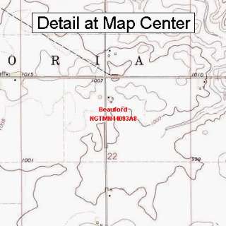   Topographic Quadrangle Map   Beauford, Minnesota (Folded/Waterproof