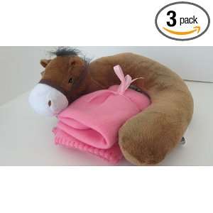 Cozy Critters Children/Toddler/Baby Headrest Horsehead Neckroll and 