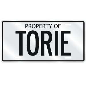  NEW  PROPERTY OF TORIE  LICENSE PLATE SIGN NAME