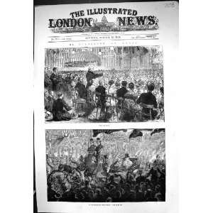  1881 Gladstone Leeds Banquet Torchlight Procession Antique 