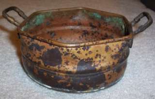 Antique COPPER PLANTER with AWESOME BEAUTIFUL PATINA  