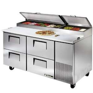  True TPP 67D 4 67 4 Drawer Refrigerated Pizza Prep Table 