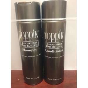 Toppik Hair Building Shampoo 8.4 Oz and Conditioner 8.4 Oz.plus Free 