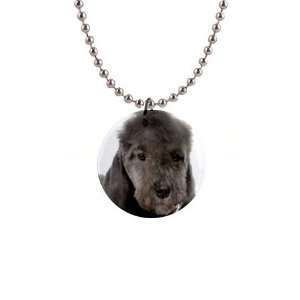  bedlington terrier Puppy Dog 1 Button Necklace B0659 