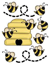 BEE HIVE BABY GIRL NURSERY WALL STICKERS DECALS DECOR  