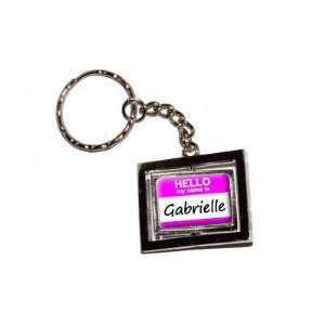  Hello My Name Is Gabrielle   New Keychain Ring Automotive