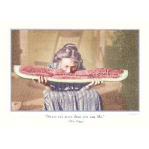  Watermelon, Note Card by Null, 7x5
