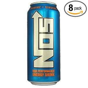 Fuze NOS Energy Drink, 16 Ounce (Pack of 8)  Grocery 