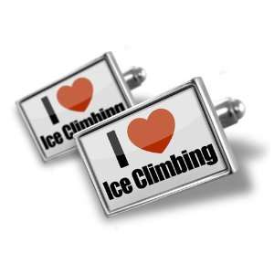  Cufflinks I Love Ice Climbing   Hand Made Cuff Links A 