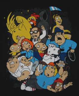 Family Guy Character Cast Brawl Cartoon TV Show T Shirt Tee  