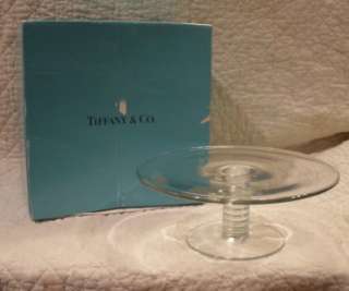 Gorgeous Tiffany Crystal Cake Stand with original box  