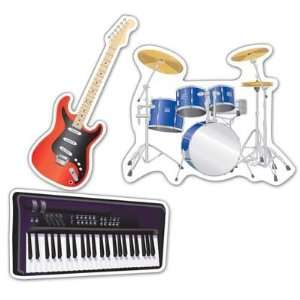  Beistle   55565   Musical Instrument Cutouts  Pack of 12 