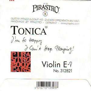  Pirastro Violin Tonica Medium E Steel Loop End, 312821 