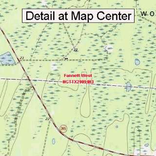  USGS Topographic Quadrangle Map   Fannett West, Texas 
