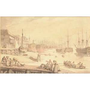  Thomas Rowlandson   24 x 16 inches   The West India Docks, Blackwall