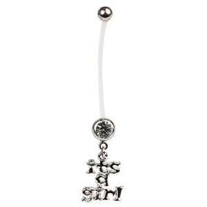  Dangling Its a Girl Pregnancy Belly Ring   Free 