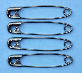 Every mother depends on safety pins. These are large 2. • (4 