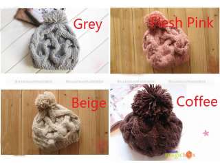 Winter Women Fashion Braided Baggy Twisted Knitting Wool Hat #WHAT009 