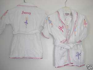 Ballerina Coverup Robe Girl Cotton Personalized sz 6 nw  