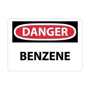 D480RB   Danger, Benzene, 10 X 14, .050 Rigid Plastic  