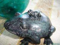   Bronze toad frog mother and baby statue sculpture Bali Art  
