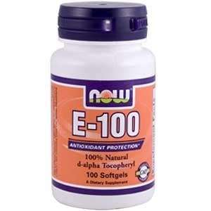  Vitamin E 100 Mixed Tocopherol 100 Softgel   NOW Foods 