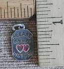 Vintage sterling charm 4 bracelet ~ JMS PLEASE DO NOT DISTURB DOOR 