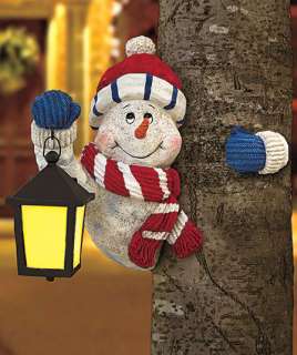 Funny Solar Holiday Tree Huggers w/ Lantern   3 Styles  