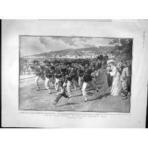  1903 ITALIAN ARMY BERSAGLIERI MARCHING NAPLES WAR
