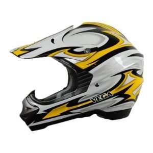  Vega Viper Yellow Volt Graphic Medium Off Road Helmet 