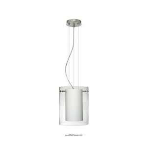  BESA 1KG Pahu 8 Clear/Opal Satin Nickel Pendant 120v Cable 
